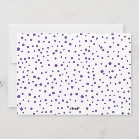 Paarse Joy, kerstflorale foto Feestdagenkaart (Achterkant)