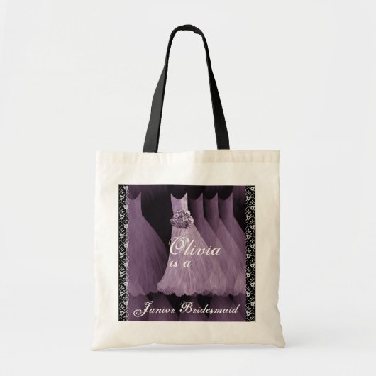 PAARSE Junior Bridesmaid Cotton Canvas tas (Voorkant)