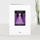 PAARSE jurk BRUIDSMEISJE bruiloft Dank u R451B Bedankkaart (Achterkant)