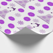 paarse jurk op wit cadeaupapier (Hoek)