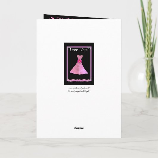 Paarse jurken MAID OF HONOUR Trouwdag bedankkaart  (Achterkant)