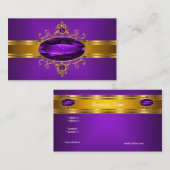 Paarse  juweel Royal Yellow Gold Rich 2 Visitekaartje (Voorkant / Achterkant)