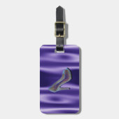 Paarse juweel Satin High Hiel Crystal Bagagelabel (Voorkant verticaal)