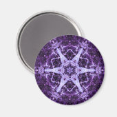 Paarse juwelen Crystal Round Magnet (Voorkant / Achterkant)