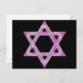 Paarse juwelen ster van David Design Briefkaart (Voorkant / Achterkant)