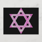 Paarse juwelen ster van David Design Briefkaart (Voorkant)