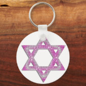 Paarse juwelen ster van David Design Sleutelhanger (Voorkant)