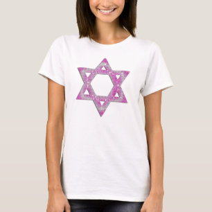 Paarse juwelen ster van David Design T-shirt