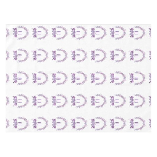 Paarse kaarsen tafelkleed (Voorkant (Horizontaal))