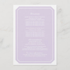 Paarse Kaart Eenvoudig elegante informatie