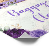 Paarse kaart Reisbagage Claim Decor Poster (Hoek)