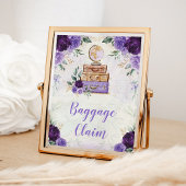 Paarse  kaart Reisbagage Claim Decor Poster