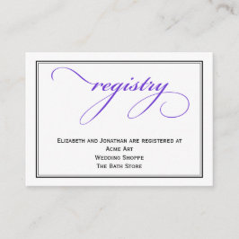 Paarse Kaart van de Informatie van de Registratie 