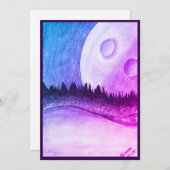 Paarse kaart van de maan en de planeet (Voorkant / Achterkant)