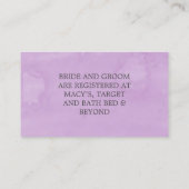 Paarse Kaart van het register van weddenschappen m Visitekaartje (Achterkant)