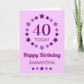 Paarse Kaart van vandaag of van elke andere leefti (Voorkant)