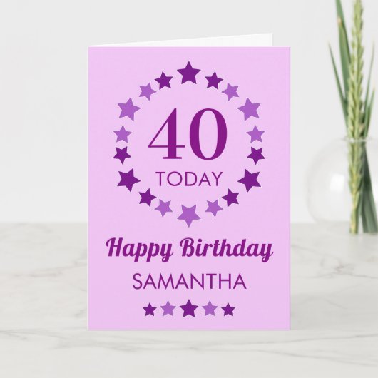 Paarse Kaart van vandaag of van elke andere leefti (Voorkant)