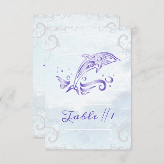 Paarse Kaart voor dolfijnweddenschappen (Voorkant / Achterkant)