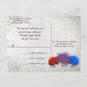 Paarse kaart voor een monogram van het heetsenbord (Achterkant)