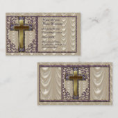 Paarse kaart voor kruisintroductie visitekaartje (Voorkant / Achterkant)