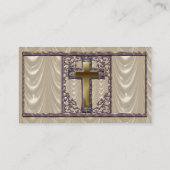 Paarse kaart voor kruisintroductie visitekaartje (Achterkant)