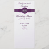 Paarse kaarten van het Menu van de Weddenschap op  (Voorkant)