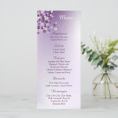 paarse Kaarten van het menu van het menu Ontvangi (Staand voorkant)