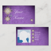 Paarse kaartsjabloon voor ontwerper visitekaartje (Voorkant / Achterkant)