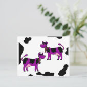 Paarse kabeljauw met zwarte en witte achtergrond briefkaart (Staand voorkant)