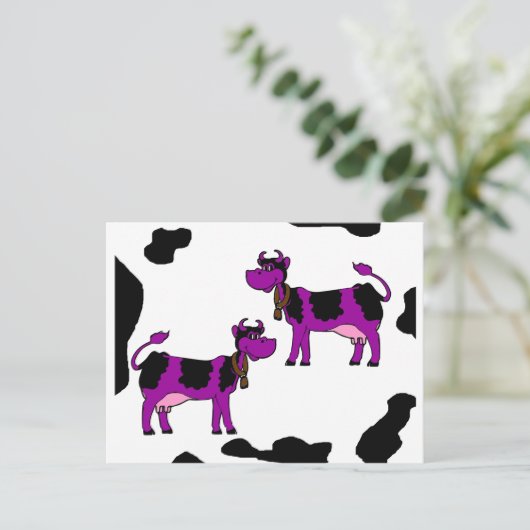 Paarse kabeljauw met zwarte en witte achtergrond briefkaart (Staand voorkant)