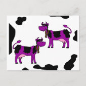 Paarse kabeljauw met zwarte en witte achtergrond briefkaart (Voorkant)