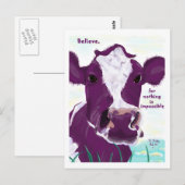 Paarse kabeljauw, misschien wel overweldigende vlu briefkaart (Voorkant / Achterkant)