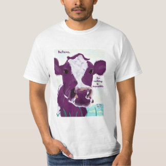 Paarse kabeljauw, misschien wel overweldigende vlu t-shirt