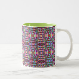Paarse Kaleidoscoop 11 oz Two-Tone Mok