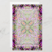 Paarse kaleidoscoop - gebondenheid briefpapier (Voorkant / Achterkant)