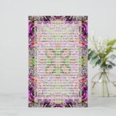 Paarse kaleidoscoop - gebondenheid briefpapier (Staand voorkant)
