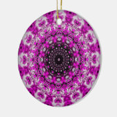 Paarse kaleidoscoop keramisch ornament (Links)
