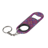 Paarse Kaleidoscoop Sleutelhanger Flessenopener (Voorkant Gekanteld)
