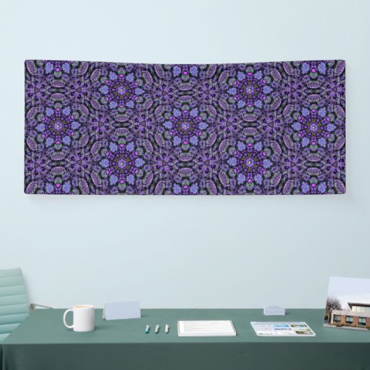 Paarse Kaleidoscoop Vinyl Runner, Tarp, Decoratie Spandoek (Beurs)