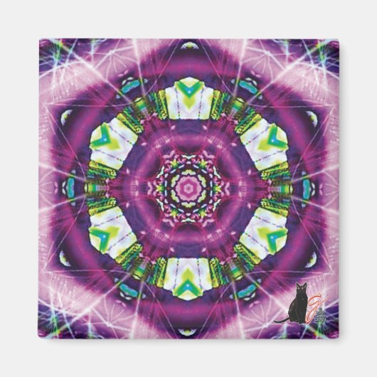 Paarse Kaleidoscoopmagneet Magneet (Voorkant)