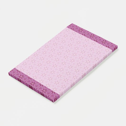 Paarse Kaleidoscopen Sticky Note Pad (Schuin)