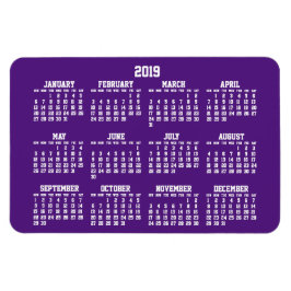 Paarse kalender 2019: Grote flexibele magneten