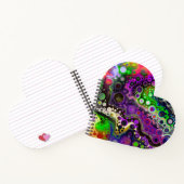 Paarse, kalkgroene en zwarte marmerbare fluïde kun notitieboek (Binnen)