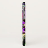 Paarse, kalkgroene, zwarte, vloeiende kunst Case-Mate iPhone case (Achterkant/links)