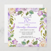  Paarse kalkzandsteen 70e verjaardag Kaart (Voorkant / Achterkant)