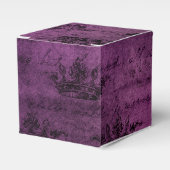 Paarse   kalligrafie bedankdoosjes (Voorkant Zijde)