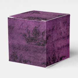 Paarse   kalligrafie bedankdoosjes