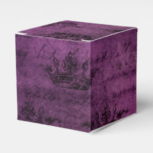 Paarse   kalligrafie bedankdoosjes