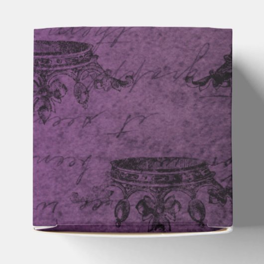 Paarse   kalligrafie bedankdoosjes (Bovenkant)