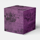 Paarse   kalligrafie bedankdoosjes (Achterkant)